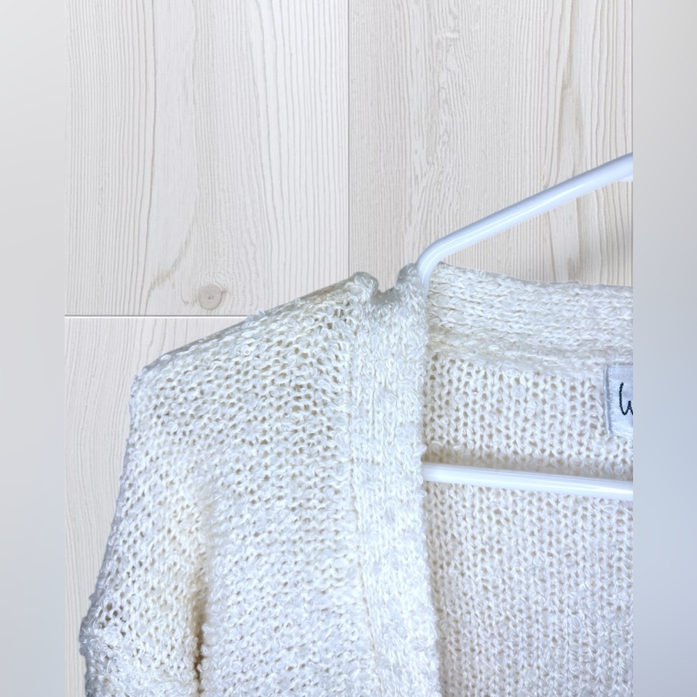 WYE OAKS Women’s Cozy White Button Up Knit Cardigan - Picture 4 of 9